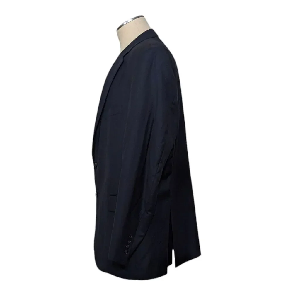 Peter Millar 100% Wool Dual Vent Sport Jacket Blazer 48R Dark Grey Two Button